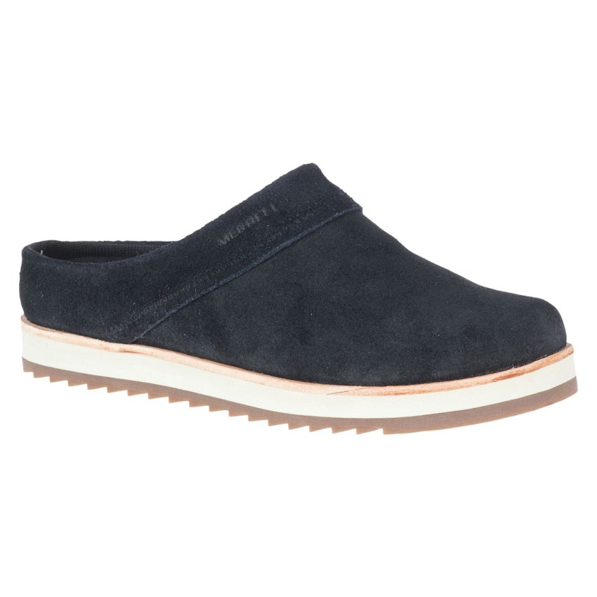 Sabots Merrell Juno Clog Suede Noir Femme | F.R.CJZH